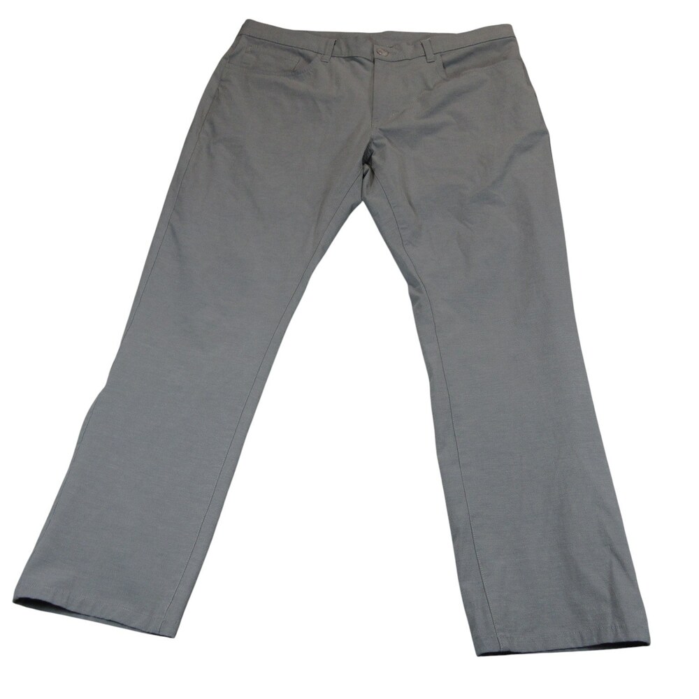 Callaway Mens Golf Chino Pants 36 x 30 Gray Cotton Polyester Flat Front Pockets - Picture 2 of 9